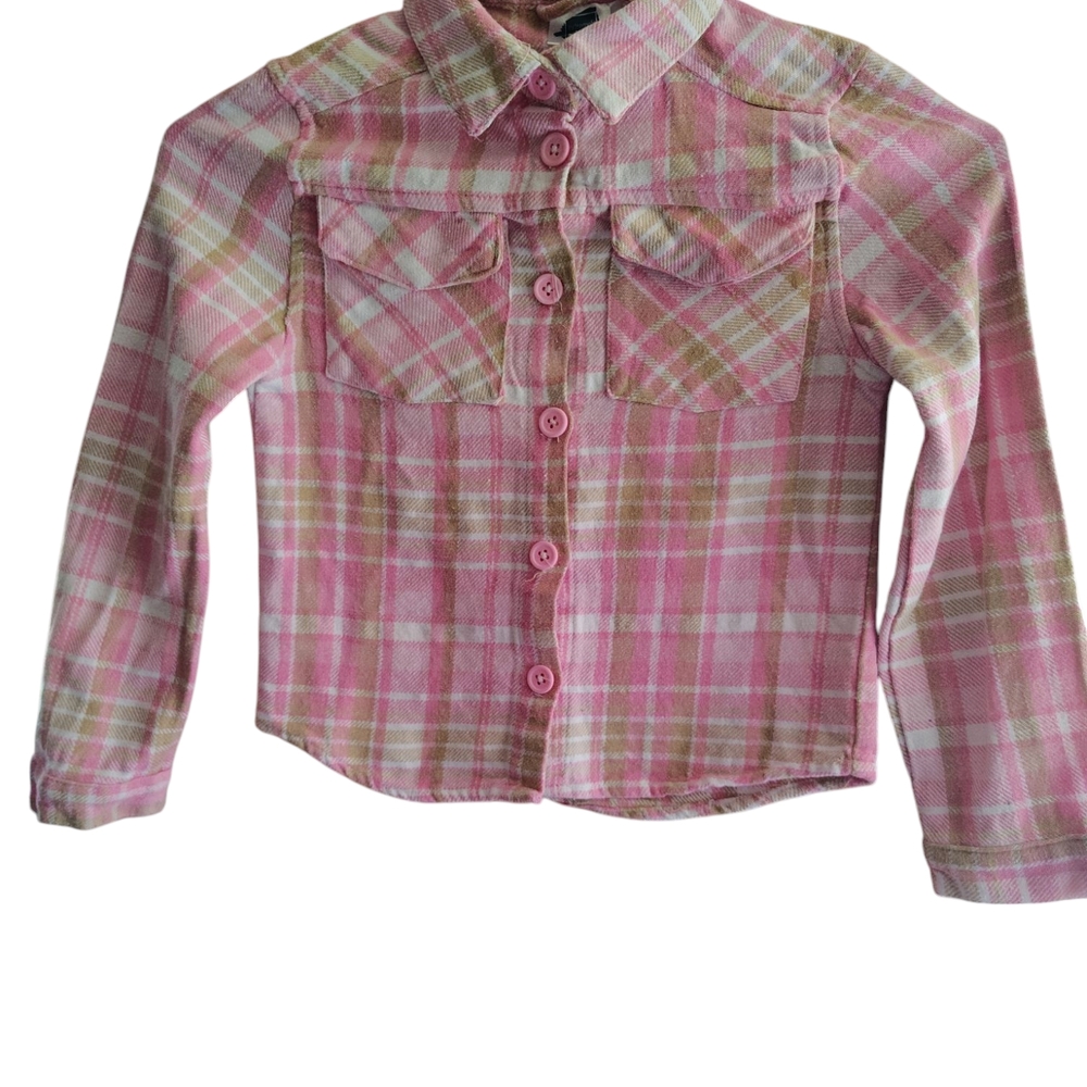 Pink Plaid Kids Shirt